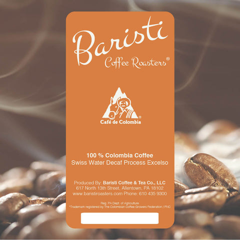 100% Colombia Coffee - Swiss Water Decaf Process Excelso