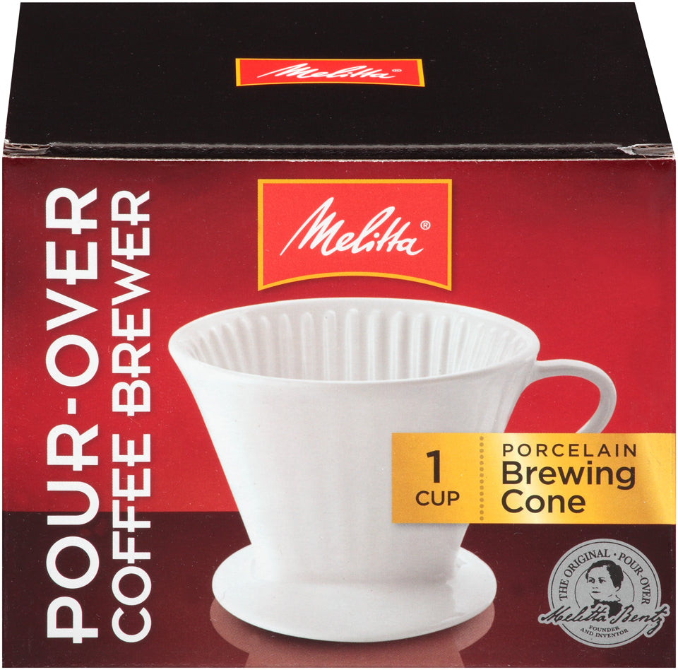 Melitta White 1-Cup Pour-Over Porcelain - Coffee Roaster